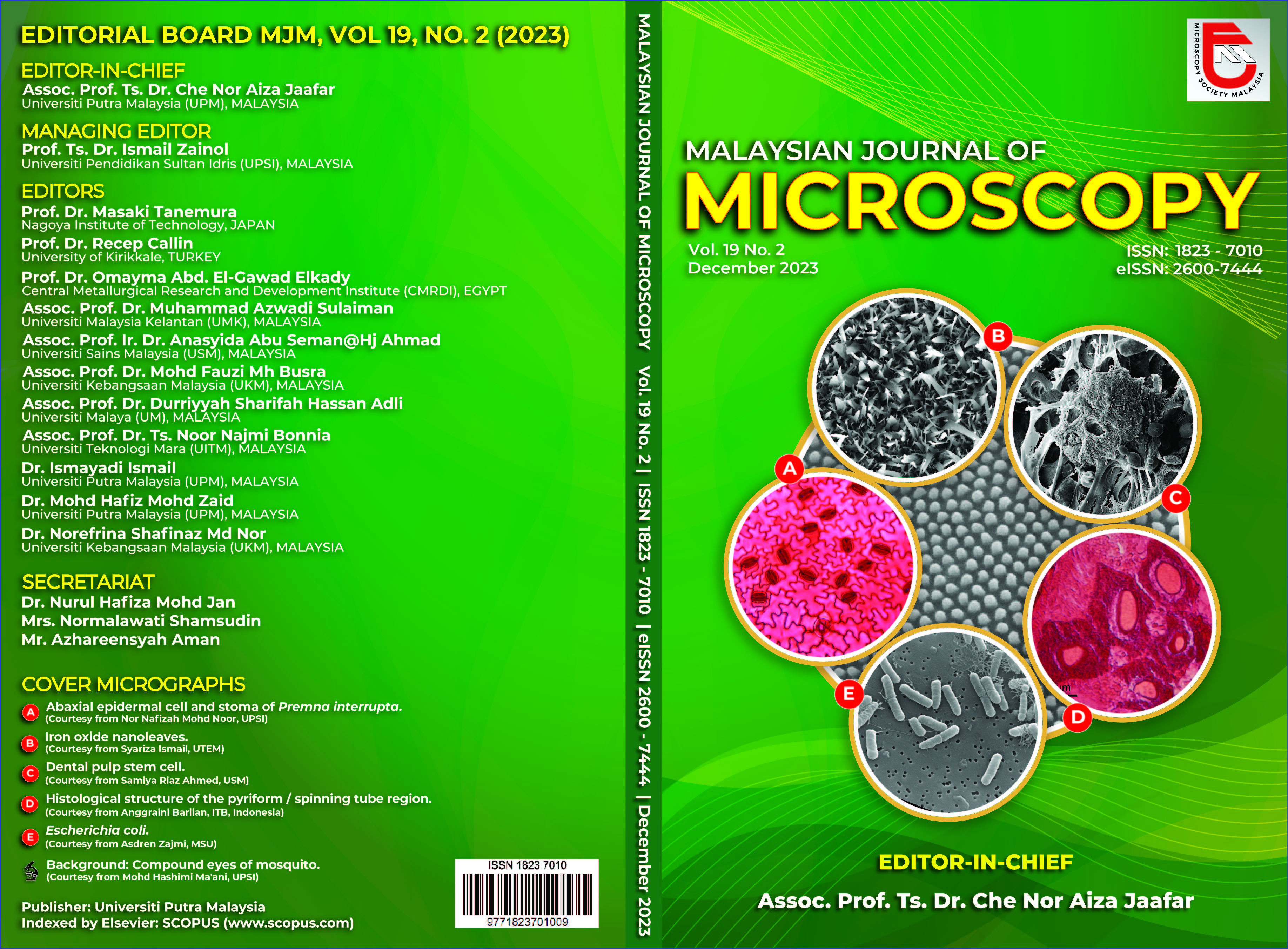Malaysian Journal of Microscopy Vol.19 No.2